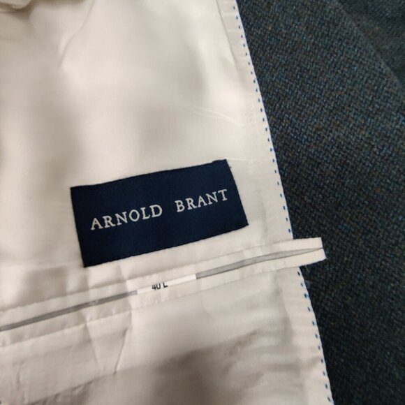 Arnold Brant Men's Wool Bamboo Blazer Jacket Size 40L Quiet Luxury Old Money - Picture 8 of 9